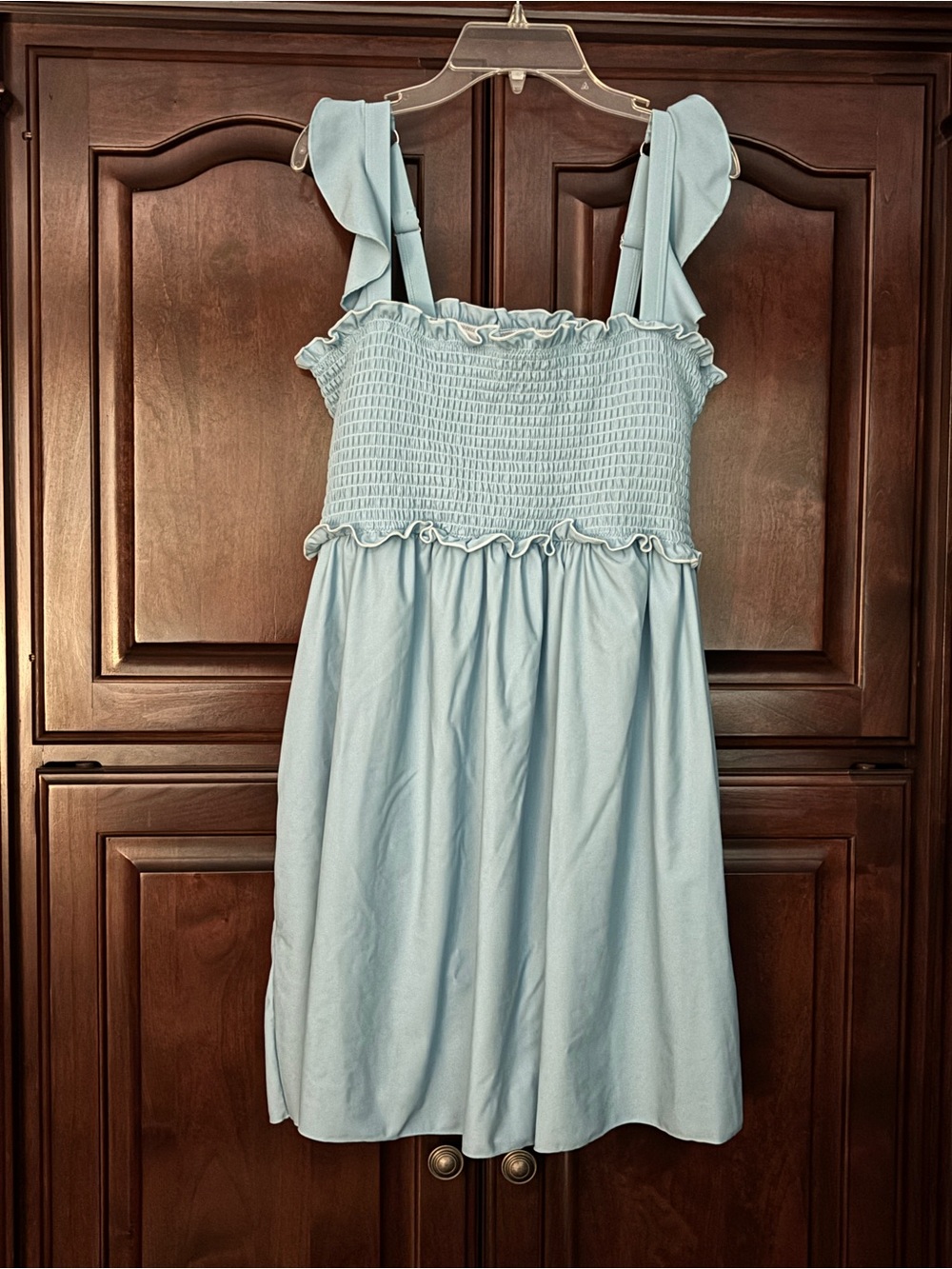 Summer Mae size 14 maternity swimsuit soft blue never worn tags attached pockets